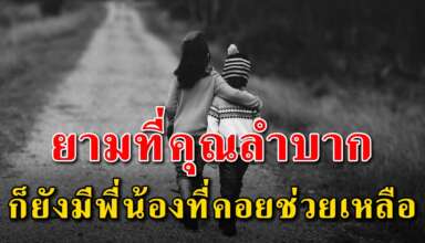 ในวันที่คุณท้อแท้ คุณยังมีพี่น้องที่คอยช่วยเหลือ เพราะคือความสัมพันธ์ที่ดีที่สุด